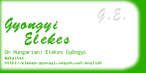 gyongyi elekes business card