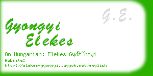 gyongyi elekes business card